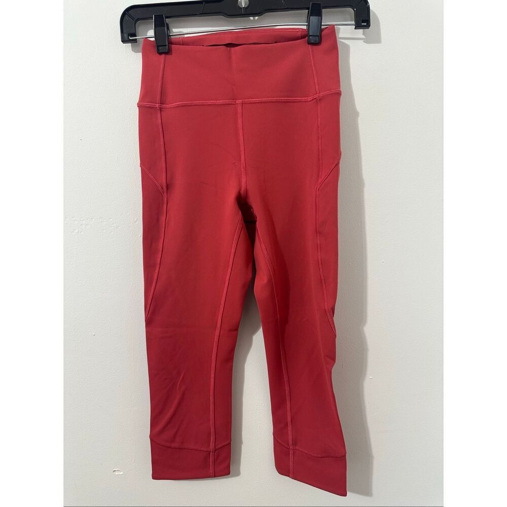 Lululemon In Movement Crop 19" Women's Eggplant Size 4 Leggings W6AHJS  A826